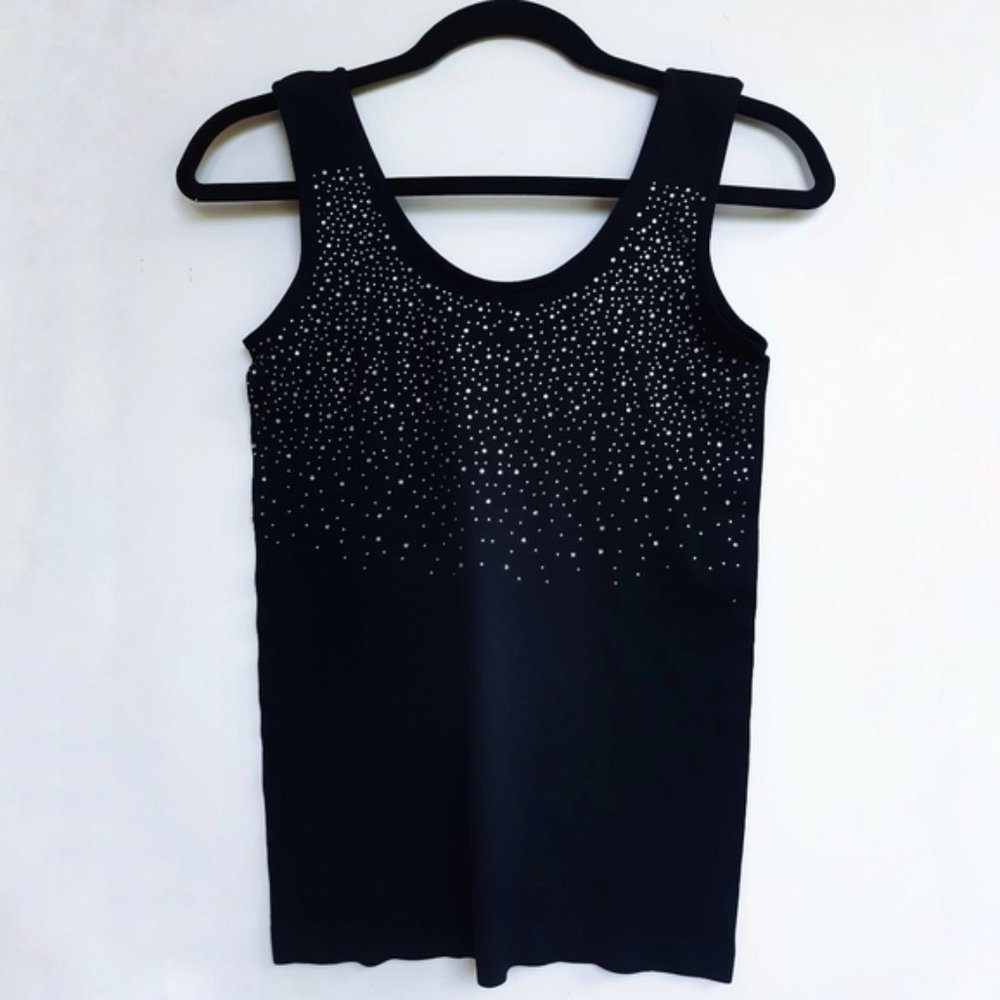 Wrinkle-free NWOT Tank Top With Rhinestones